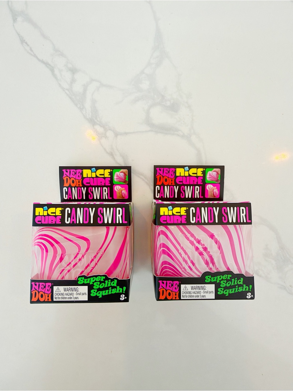 RARE Limited NeeDoh Nice Cube Candy Swirl Bundle of 2 – NEW Pink Swirls 🍭💕
